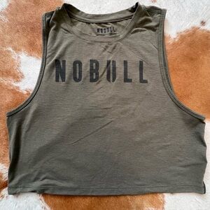 NOBULL Dark Army Muscle Tank - Cropped Top for Women (Medium)